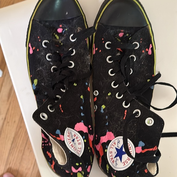 Vintage Neon Pain Splatter Chuck Taylor’s.  Great shape. - Picture 2 of 4